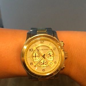 Two tone Michael Kors oversized watch